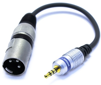 ADAPTER WTYK XLR MĘSKI 3 PIN WTYK MINI JACK 3.5 TRRS 3,5 4 POLOWY MIKROFON