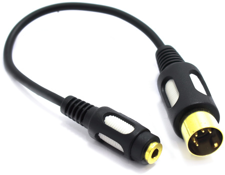 ADAPTER WTYK DIN 5 PIN NA GNIAZDO MINI JACK 3.5 TRS AUX 3,5 VITALCO