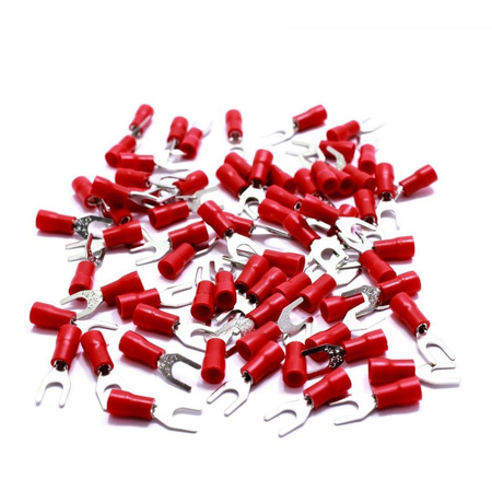 KONEKTOR WIDEŁKOWY IZOLOWANY WIDEŁKI 4,3mm 100 SZT