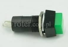 Przełącznik przyciskowy kwadratowy plastik 80A, on-off, zielony