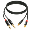 KABEL 2X JACK 6.3 - 2X RCA 6.3mm 1.5m KLOTZ