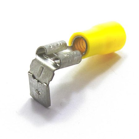 KONEKTOR 6,4 ŻEŃSKI Z ODCZEPEM ŻÓŁTY 100 SZT