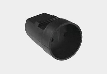 Gniazdo sieciowe elektryczne z uziemieniem 1x G-10 czarne