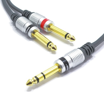 KABEL JACK 6,3 STEREO 2x WTYK JACK 6,3 MONO 3m VITALCO MK75