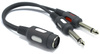ADAPTER GNIAZDO DIN 5 PIN ŻEŃSKI – 2X WTYK JACK 6,3 TS MONO 6.3mm VITALCO