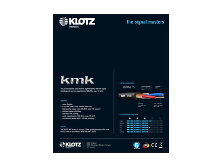 KABEL MIKROFONOWY XLR KLOTZ NEUTRIK 7.5M