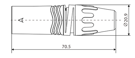WTYK XLR MĘSKI 3 PIN ROXTONE XM3BG MIKROFONOWY