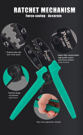 ZACISKACZ KONEKTORÓW NIEIZOLOWANYCH PROSKIT CP-230C