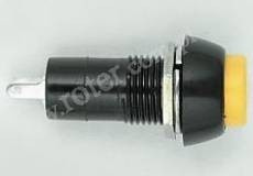 Przełącznik przyciskowy okrągły duży plastik 81A on-off żółty