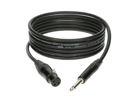 KABEL JACK 6.3 MONO TS - XLR 3 PIN ŻEŃSKI 2m KLOTZ NEUTRIK MIKROFONOWY
