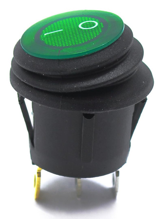 PRZEŁĄCZNIK HERMETYCZNY OKRĄGŁY ZIELONY 230V