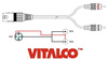 KABEL XLR MĘSKI 2x WTYK RCA VITALCO MKR04 5m