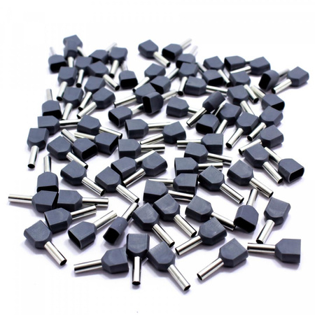 TULEJKA KABLOWA IZOLOWANA PODWÓJNA 2x2,5 mm TULEJKI PODWÓJNE 2,5mm 100szt
