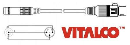 ADAPTER XLR ŻEŃSKI GNIAZDO JACK 6,3 STEREO VITALCO PRZEJŚCIÓWKA GNIAZDO JACK 6.3 GNIAZDO XLR