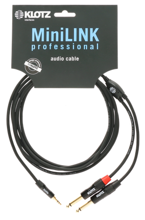 KABEL JACK 3.5 - 2X JACK 6.3 6m AUDIO KLOTZ