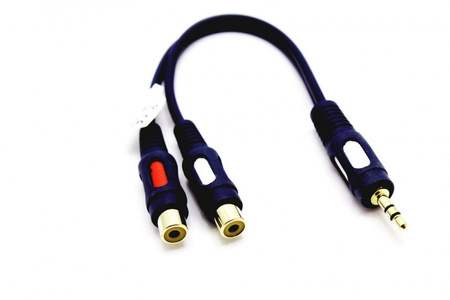 ADAPTER WTYK AUX JACK 3,5 STEREO 2X GNIAZDO RCA PRZEJŚCIÓWKA AUX 3.5 CINCH