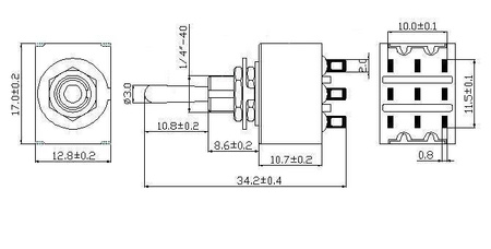 PRZEŁĄCZNIK DŹWIGNIOWY 9 PIN 3 POZYCJE VS5020 VITALCO