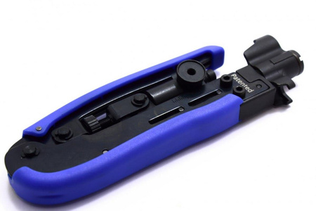 Zaciskarka wtyków F BNC RCA kompresyjnych RG59 RG6 RG11 HT-H548G201