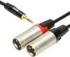 KABEL JACK 3.5 - 2X WTYK XLR 3m AUDIO KLOTZ