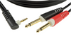 KABEL JACK 3.5 KĄTOWY- 2X JACK 6,3 1m AUDIO KLOTZ