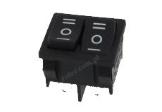 PRZEŁĄCZNIK KOŁYSKOWY PODWÓJNY ON-OFF-ON CZARNY