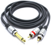 KABEL JACK 6,3 MONO - 2x WTYK RCA CINCH VITALCO MK80 1,5M