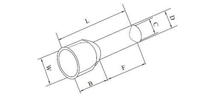 TULEJKA IZOLOWANA KABLOWA ZAKOŃCZENIE 10mm 100SZT