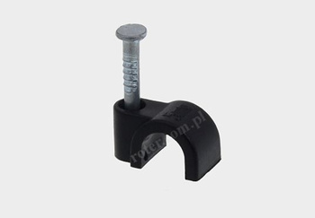 Uchwyt kabla płaski 5mm czarny