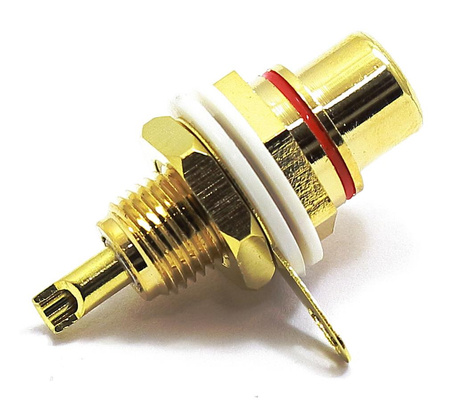 GNIAZDO MONTAŻOWE RCA CINCH VITALCO ZŁOTE RG38