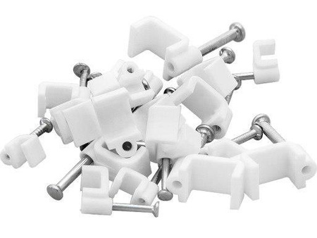 UCHWYTY NA KABLE PŁASKIE 12MM 100 SZTUK