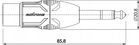 ADAPTER XLR ŻEŃSKI WTYK JACK 6.3 TRS 6,3 STEREO ROXTONE