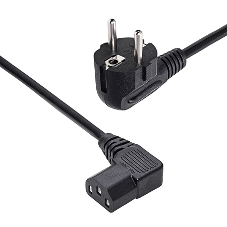 KABEL ZASILAJĄCY PRZYŁĄCZE ZASILAJĄCE GNIAZDO IEC KĄTOWE - SCHUKO 1,5M