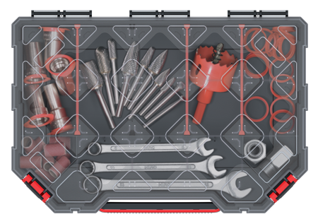 ORGANIZER SKRZYNKA NARZĘDZIOWA KUWETA TAGER 30 284x195x60 Z PRZEGRODAMI