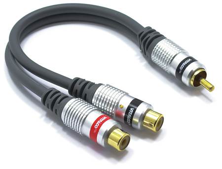 ADAPTER TRÓJNIK ROZDZIELACZ RCA WTYK - 2 GNIAZDA VITALCO RP10