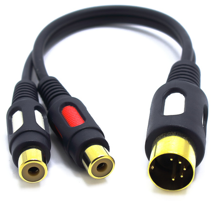 ADAPTER WTYK DIN 5 PIN NA 2X GNIAZDO RCA VITALCO