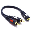 Adapter AUX gniazdo Jack 2x wtyk RCA cinch Vitalco jr536
