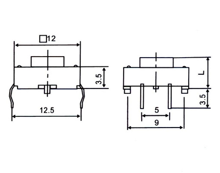 PRZEŁĄCZNIK MIKRO TS-12T off-(on) 7mm MIKROPRZEŁĄCZNIK