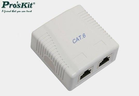 Gniazdo RJ45 2 gn. kat.6 7PK-342RC6US-DWH Proskit