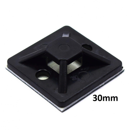 MOCOWANIE UCHWYT OPASKI ZACISKOWEJ CZARNE 30MM 100 SZTUK