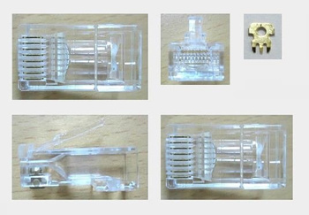 WTYK RJ45 8P8C KAT. 6 RJ-45 OKRĄGŁY DRUT
