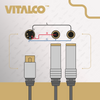 ADAPTER WTYK DIN 5 PIN – 2X GNIAZDO JACK 6,3 TS MONO 6,3mm VITALCO