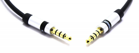 KABEL AUX MINI JACK 3,5 4 POLOWY 1.5m VITALCO SLIM JKJ81