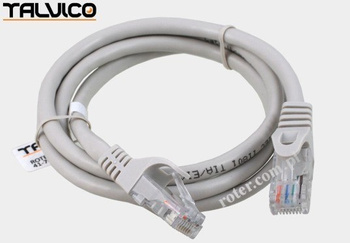 Patch cord UTP kat.6 1,0m szary 6P10