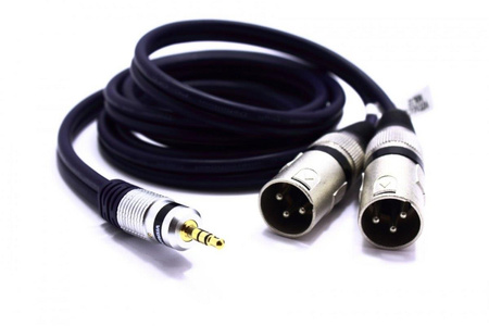 KABEL 2X XLR WTYK JACK 3.5 AUX 1m MK32 MONO VITALCO