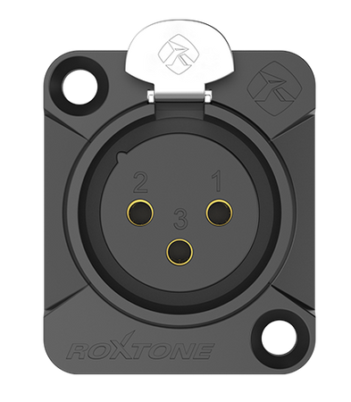GNIAZDO XLR 3 PIN ŻEŃSKIE ROXTONE RX3FD-BG MONTAŻ