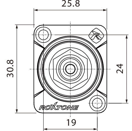 GNIAZDO PANELOWE RCA CINCH ROXTONE RF2D-N-BK