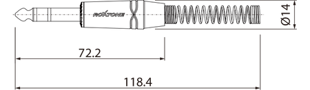 KABEL JACK 6.3 STEREO 1m ROXTONE SMJJ200L1 SAMURAI