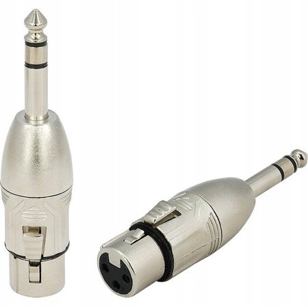 ADAPTER XLR ŻEŃSKI WTYK JACK 6.3 TRS 6,3 STEREO ROXTONE