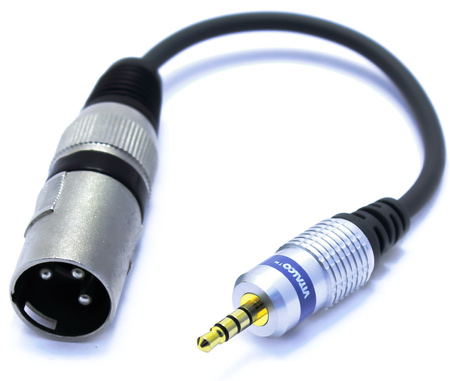 ADAPTER WTYK XLR MĘSKI 3 PIN WTYK MINI JACK 3.5 TRRS 3,5 4 POLOWY MIKROFON