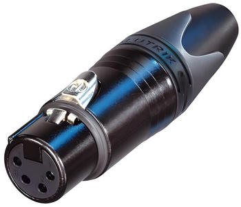 WTYK XLR ŻEŃSKI 4 PIN NEUTRIK NC4FXX-B NA KABEL